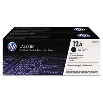 HP 12A Q2612AD confezione doppia nero (black) toner originale