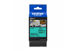 Brother FLE-7511 Pro Tape, 45mm x 10.5mm, testo nera/nastro verde, 72pz, nastro originale
