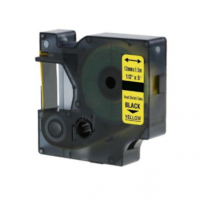 Nastro compatibile con Dymo 18056, S0718310, 12mm x 1, 5m testo nera / sfondo giallo