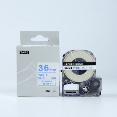 Epson LK-SS36BW, 36mm x 9m, testo blu / sfondo bianco, nastro compatibile
