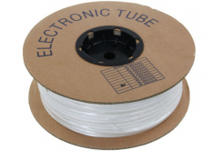 Tubo ovale in PVC per marcatura, diametro 1,3-2,2mm, sezione trasversale 0,25-0,5mm, bianco, 100m