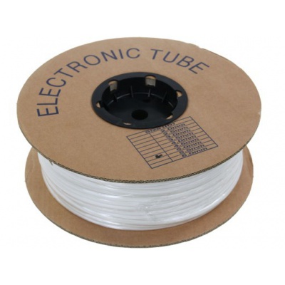 Tubo ovale in PVC per marcatura, diametro 1,3-2,2mm, sezione trasversale 0,25-0,5mm, bianco, 100m