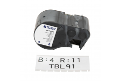 Brady M5C-1500-422 / 170859, 38.10 mm x 7.62 m, Poliestere, testo nero / sfondo bianco