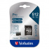 Verbatim 47046 MicroSD, scheda di memoria, micro SDXC, 512GB, UHS 3 (U3), con adattatore