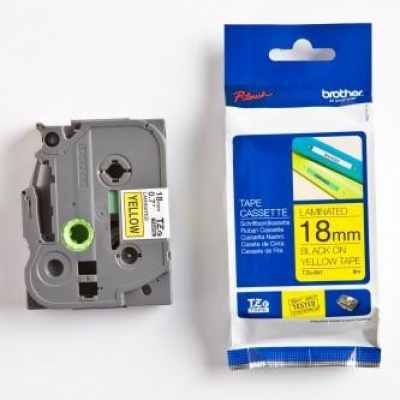 Brother TZ-641 / TZe-641, 18mm x 8m, testo nera / sfondo giallo, nastro originale