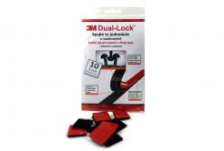 3M Dual-Lock, nero, balení = 10 čtverečků 25 x 25 mm