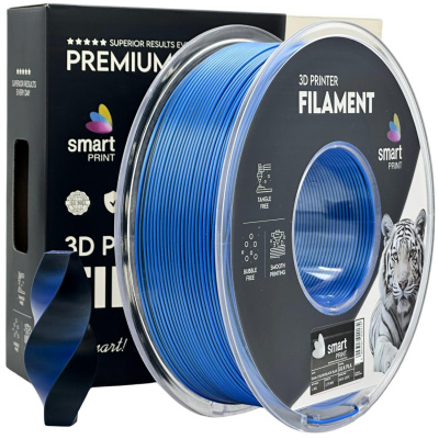 Smart Print FG-S103-E1, 3D filamento, PLA Silk, 1,75mm, 1000g, Dual Color, Multicolore (Black, Blue)