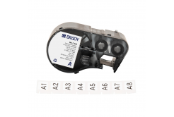 Brady M4-7-422 / 170735, 12.70 mm x 12.70 mm, Polyester, testo nera / sfondo bianco