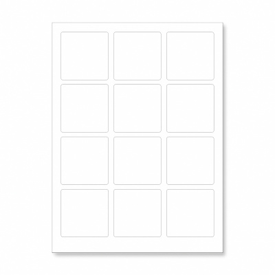 Etichette autoadesive 60 x 60 mm, 12 etichette, A4, 100 fogli