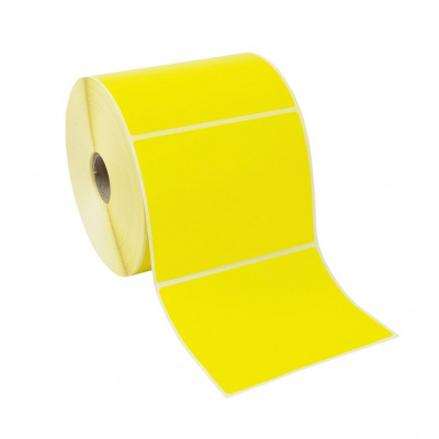 Etichette autoadesive 100x150 mm, 350 pz, carta gialla per TTR, rotoli