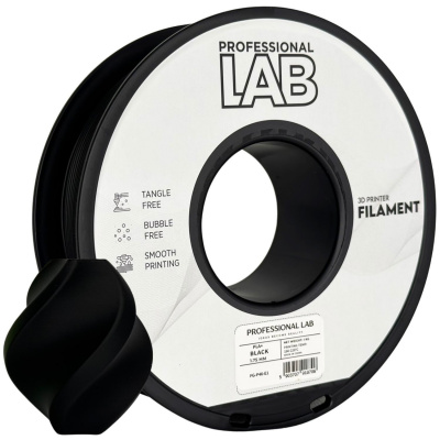 Professional Lab FG-P46-E1, 3D filamento, PLA+, 1,75mm, 1000g, Nero (Black)