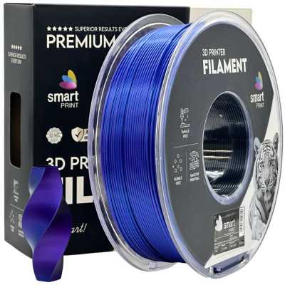 Smart Print FG-S117-E1, 3D filamento, PLA Silk, 1,75mm, 1000g, Tri Color, Multicolore (Blue, Purple, Black)