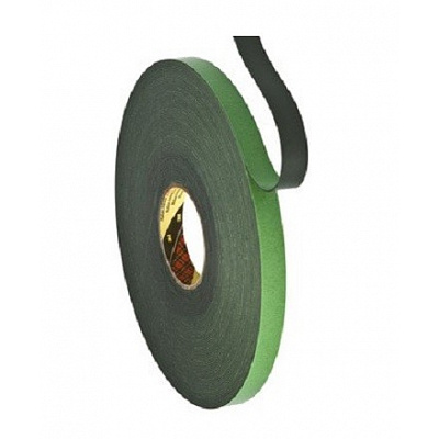 3M 9508B Nastro biadesivo in schiuma per montaggio, nero 19 mm x 66 m