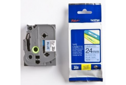Brother TZ-551 / TZe-551, 24mm x 8m, testo nera / sfondo blu, nastro originale