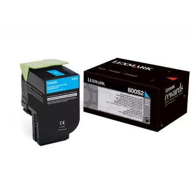 Lexmark 80C0S20 ciano (cyan) toner originale