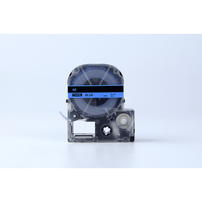 Epson SE36BW, 36mm x 8m, testo nera / sfondo blu, sicurezza, nastro compatibile