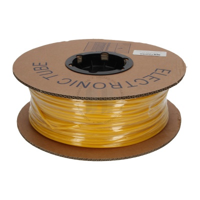 Tubo ovale in PVC per marcatura, diametro 2,0-2,8mm, sezione trasversale 0,75-1,0mm, giallo, 100m