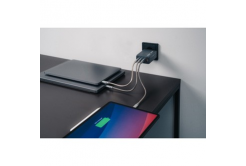 Verbatim GaN 32205, caricatore di rete da viaggio, USB 3.0, USB C, grigio, 240 W, forche intercambiabili C,G,A