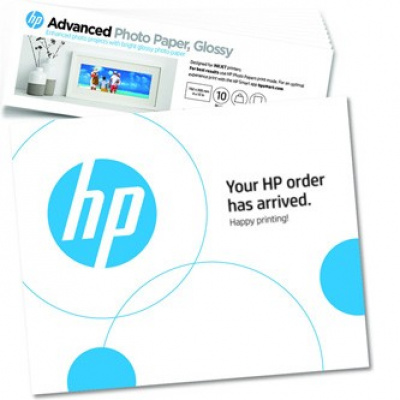 HP Photo Paper Advanced 49V51A, 250 g/m2, 4x12", 10x30,5cm, 10pz, lucido, getto d'inchiostro, bianco, carta fotografica