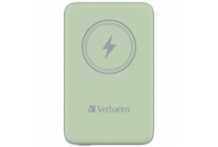 Verbatim 32246 power bank con ricarica wireless, 5V, 10 000mAh, verde