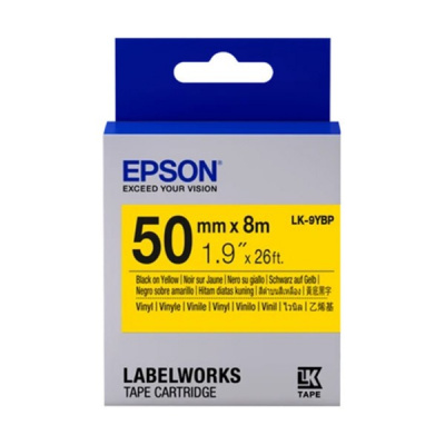 Epson LabelWorks LK-9YBVN C53S659004 50mm x 7m, testo nera / nastro giallo, vinile, nastro originale