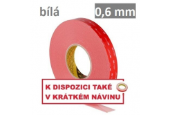 3M VHB™ LSE-060WF Oboustranně silně lepicí páska na LSE plasty, tl. 0,6 mm 19 mm x 33 m