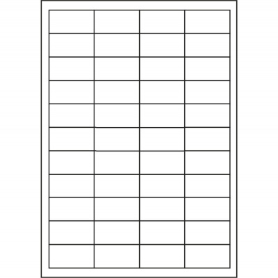 Etichette autoadesive 48,5 x 25,4 mm, 44 etichette, A4, 100 fogli