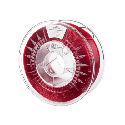 Spectrum 80050 3D filamento, Premium PET-G, 1,75mm, 1000g, Rosso trasparente (Transparent red)