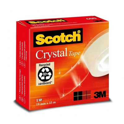 3M 600 Scotch Crystal Tape trasparente nastro, 19 mm x 33 m