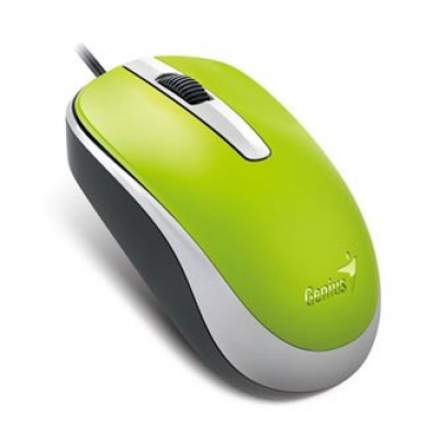 Genius Mouse DX-120 31010105110, 1200DPI, ottica, 3sp\., wired USB, verde, classico