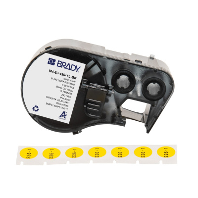 Brady M4-83-499-YL-BK / 170801, 12.70 mm, Nylon, testo nera / sfondo giallo