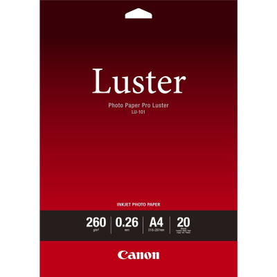 Canon Photo Paper Pro Luster 6211B006, 260 g/m2, A4, 20pz, lucido, getto d'inchiostro, bianco, carta fotografica