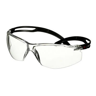 3M Occhiali SecureFit 500 Occhiali protettivi, montatura nera, lente trasparente SF501AF-BLK-EU (AS/AF)