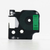 Nastro compatibile con Dymo 45019, S0720590, 12mm x 7m testo nera / sfondo verde