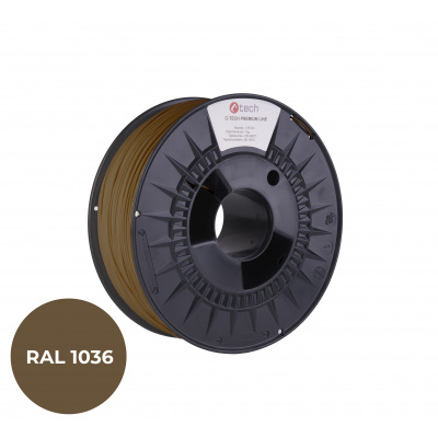 C-Tech 3DF-P-PLA1.75-1036 3D filamento, PREMIUM LINE, PLA, RAL1036, 1,75mm, 1000g, Oro perlato (Pearl gold)