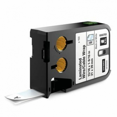 Dymo XTL 1868705, 21mm x 39mm, 150pz, testo nera/sfondo bianco, laminované originale etichette