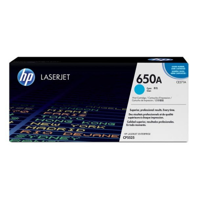 HP 650A CE271A ciano (cyan) toner originale