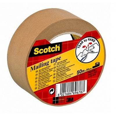 3M Scotch Nastro da imballaggio in carta, 50 mm x 50 m (P5050)