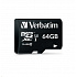 VERBATIM MicroSDXC karta 64GB Pro, U3 + adaptér