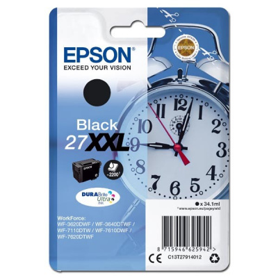 Epson 27XXL C13T27914012 nero (black) cartuccia originale