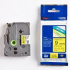Brother TZ-621 / TZe-621, 9mm x 8m, testo nera / sfondo giallo, nastro originale