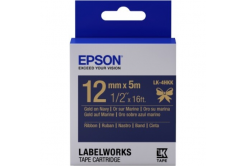 Epson LabelWorks LK-4HKK C53S654002 12mm x 5m, testo oro / nastro blu, nastro tessile, nastro originale