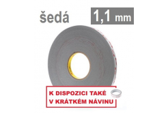3M VHB™ 4941-P, tl. 1,1 mm; světle šedá oboustranně velmi silně lepicí akrylová páska 9 mm x 3 m