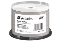 VERBATIM CD-R(50-pack) spindl, AZO 52X,700MB,WHITE WIDE PRINTABLE SURFACE NON-ID