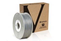 VERBATIM 3D Printer filamento PLA 1.75mm, 335m, 1kg silver/metal grey (55275)