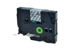 Nastro compatibile con Brother TZ-S135 / TZe-S135, 12mm x 8m, extr.adh. testo bianco / nastro trasparente