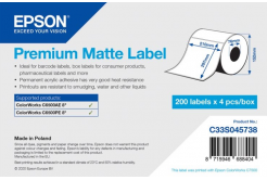 Epson C33S045738 Premium Matte, per ColorWorks, 210x297mm, 200pz, bianco etichette autoadesive