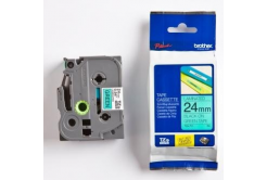 Brother TZ-751 / TZe-751, 24mm x 8m, testo nera / sfondo verde, nastro originale