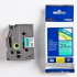 Brother TZ-751 / TZe-751, 24mm x 8m, testo nera / sfondo verde, nastro originale