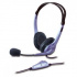 Genius HS-04S, cuffie con microfono, controllo del volume, nero-argento, 2x jack da 3,5 mm